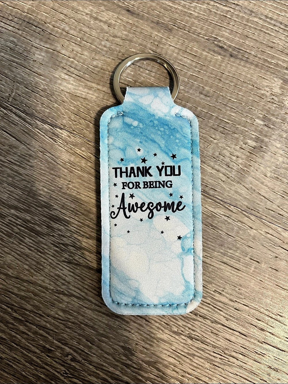 Blue & White Keychain
